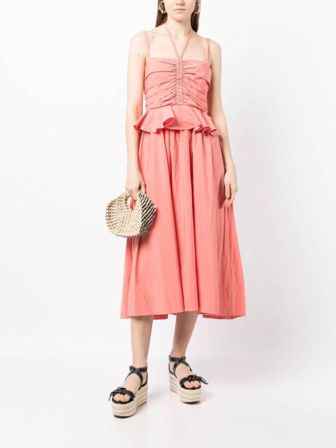 Ulla Johnson Mini-jurk met halternek Roze