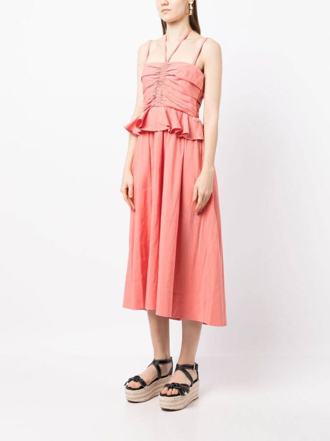 Ulla Johnson Mini-jurk met halternek Roze