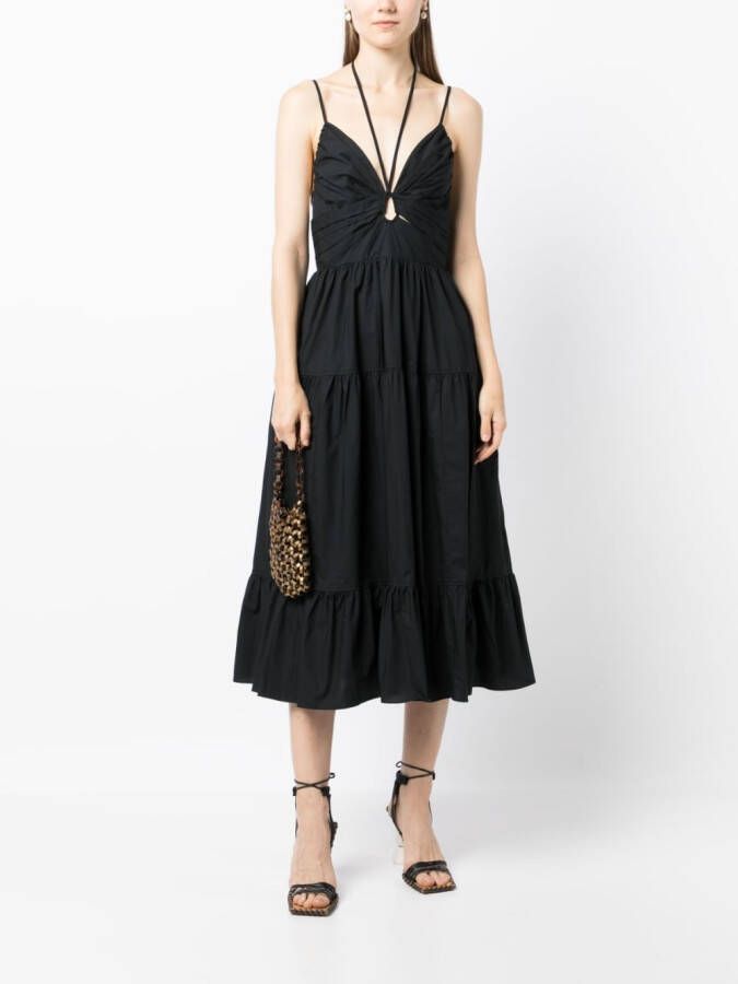 Ulla Johnson Midi-jurk met uitgesneden detail Zwart