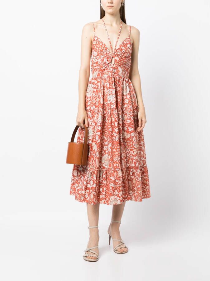 Ulla Johnson Mini-jurk met bloemenprint Oranje