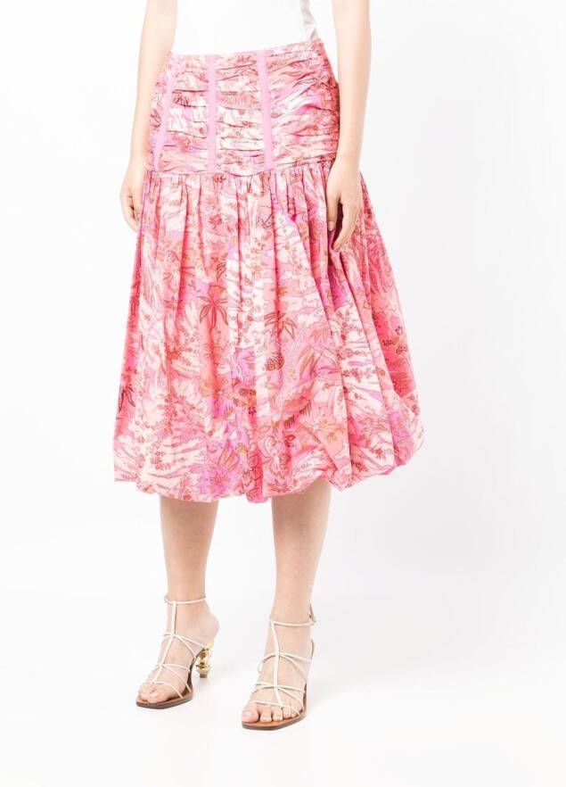 Ulla Johnson Rok met bloemenprint Roze
