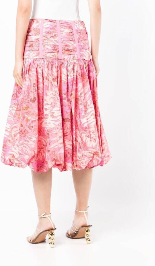 Ulla Johnson Rok met bloemenprint Roze