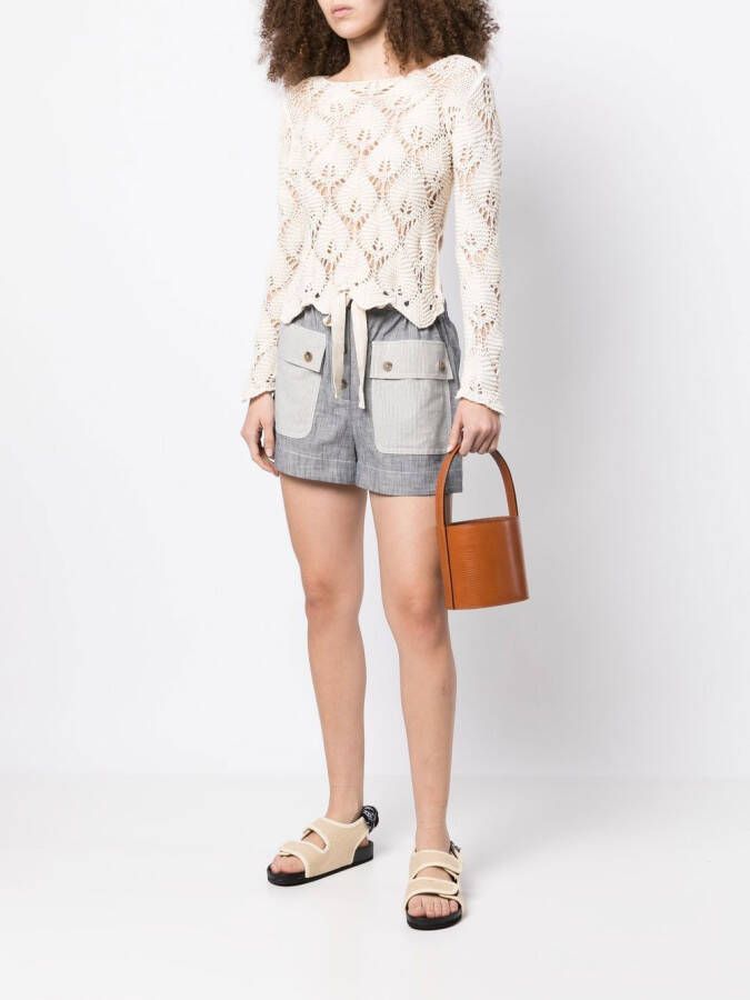 Ulla Johnson Shorts met trekkoordtaille Blauw