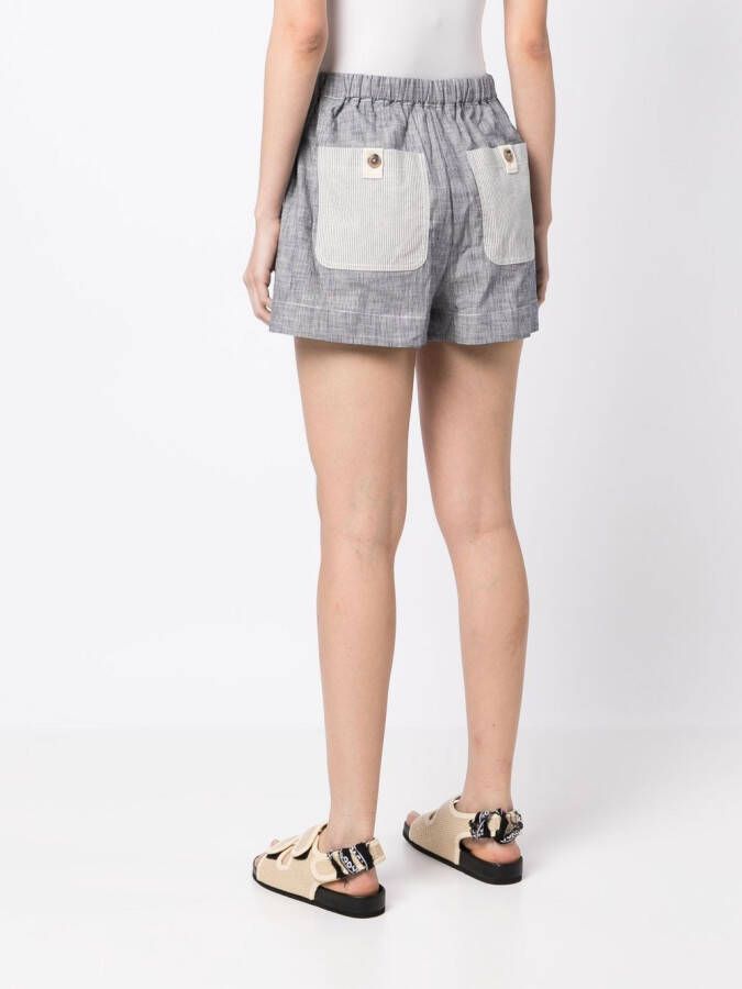 Ulla Johnson Shorts met trekkoordtaille Blauw