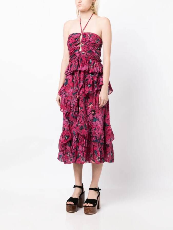 Ulla Johnson Mini-jurk met bloemenprint Roze