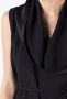 Uma | Raquel Davidowicz Blouse met gestrikte taille Zwart - Thumbnail 5