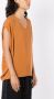 Uma | Raquel Davidowicz Blouse met V-hals Bruin - Thumbnail 3