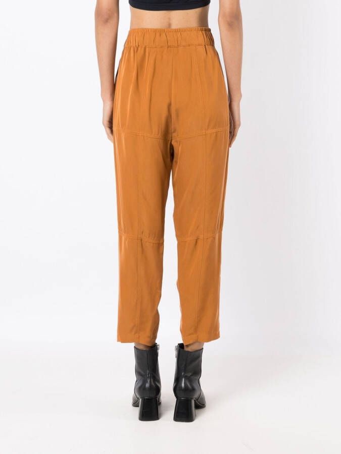 Uma | Raquel Davidowicz Broek met trekkoordtaille Bruin