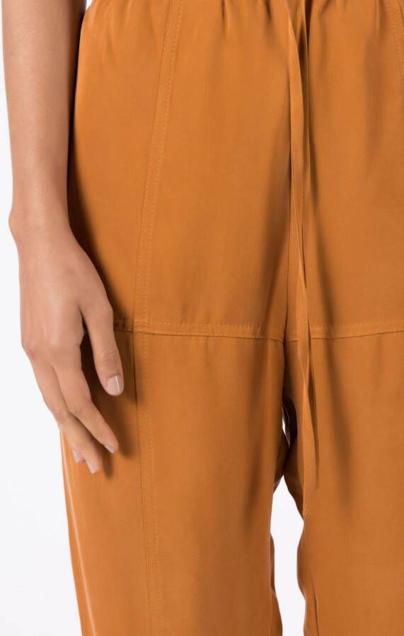 Uma | Raquel Davidowicz Broek met trekkoordtaille Bruin