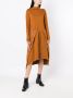 Uma | Raquel Davidowicz Midi-jurk met lange mouwen Bruin - Thumbnail 2
