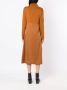 Uma | Raquel Davidowicz Midi-jurk met lange mouwen Bruin - Thumbnail 4