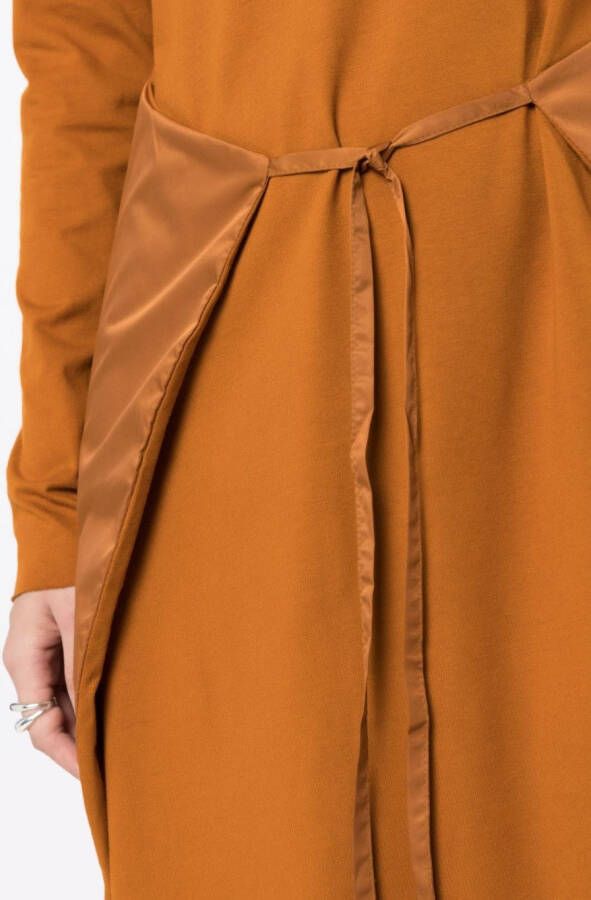 Uma | Raquel Davidowicz Midi-jurk met lange mouwen Bruin