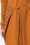 Uma | Raquel Davidowicz Midi-jurk met lange mouwen Bruin - Thumbnail 5