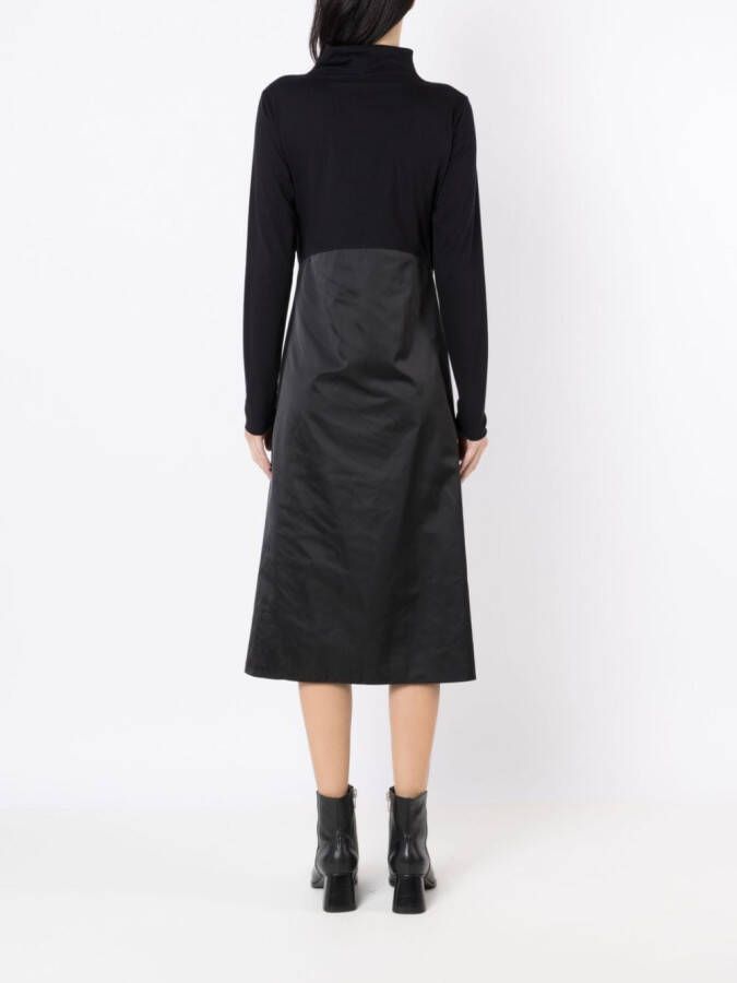 Uma | Raquel Davidowicz Midi-jurk met lange mouwen Zwart