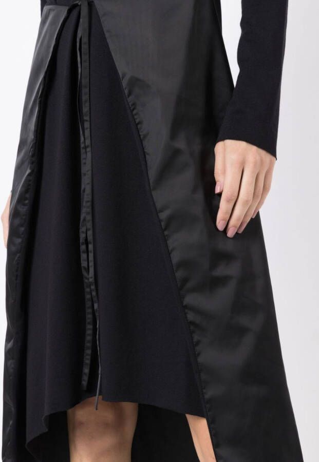 Uma | Raquel Davidowicz Midi-jurk met lange mouwen Zwart