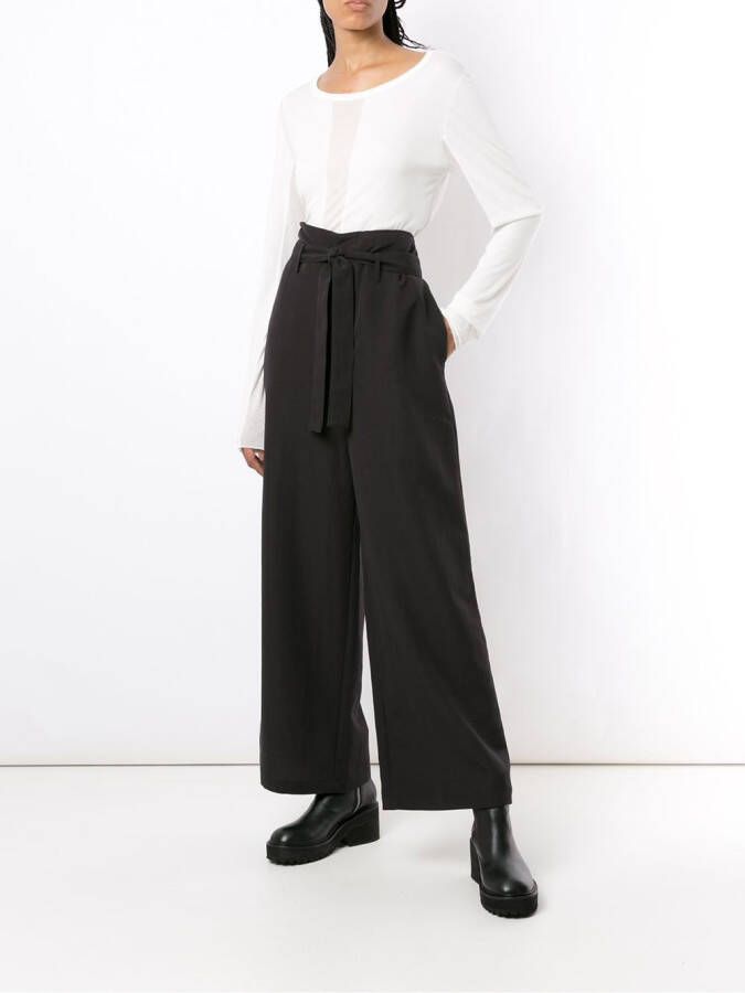 Uma | Raquel Davidowicz Pantalon met wijde pijpen Zwart
