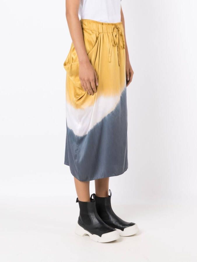 Uma | Raquel Davidowicz Rok met tie-dye print Geel