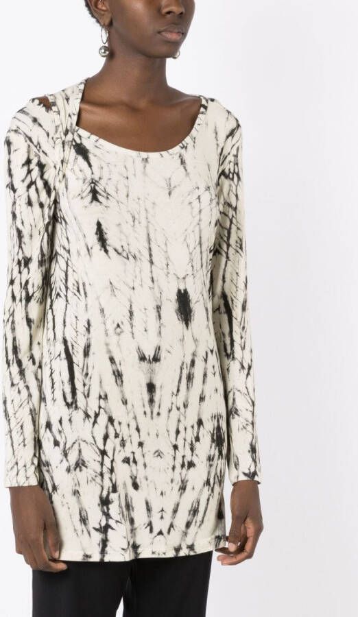 Uma | Raquel Davidowicz Top met abstract patroon Zwart