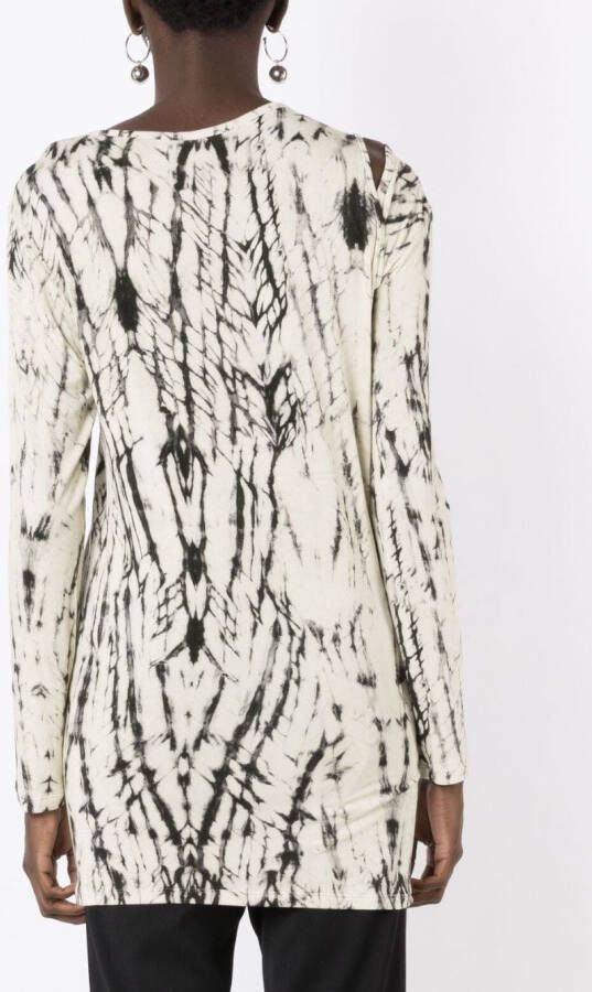 Uma | Raquel Davidowicz Top met abstract patroon Zwart