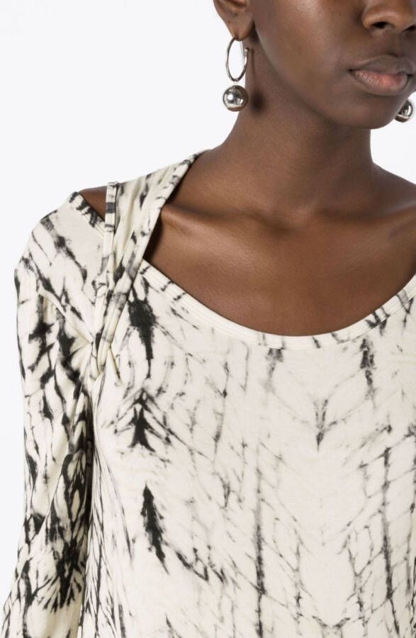 Uma | Raquel Davidowicz Top met abstract patroon Zwart