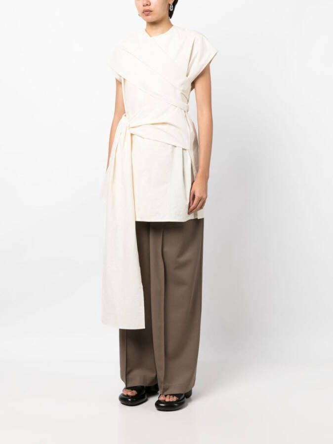 Uma Wang Asymmetrische blouse Beige