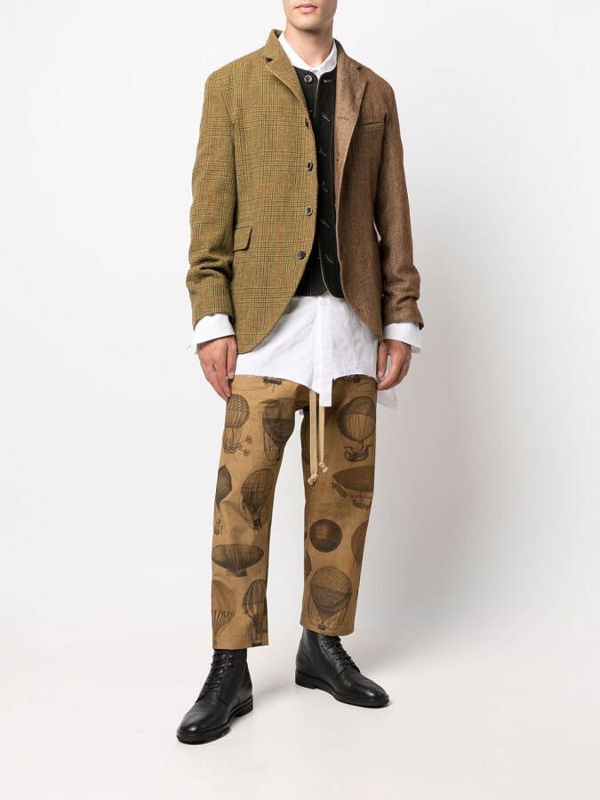 Uma Wang Blazer met contrasterend vlak Bruin