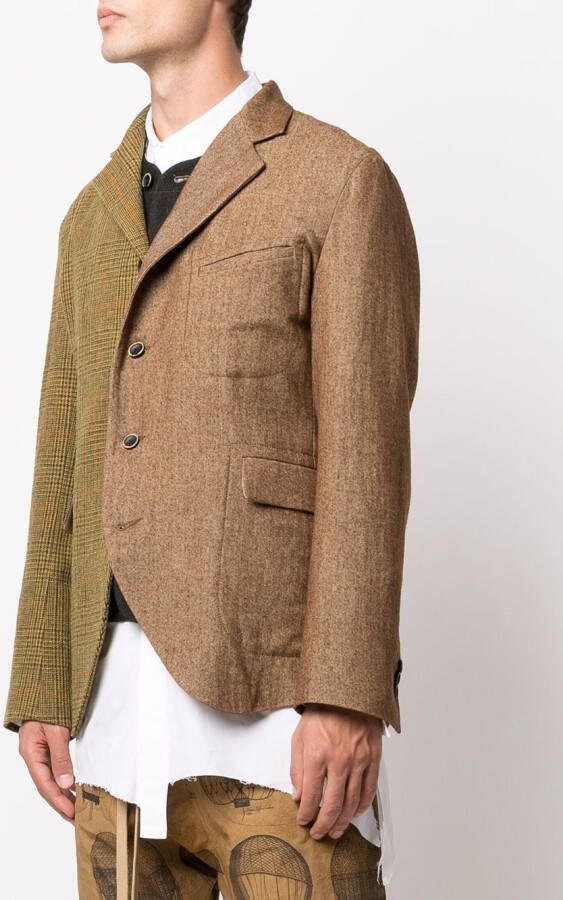 Uma Wang Blazer met contrasterend vlak Bruin