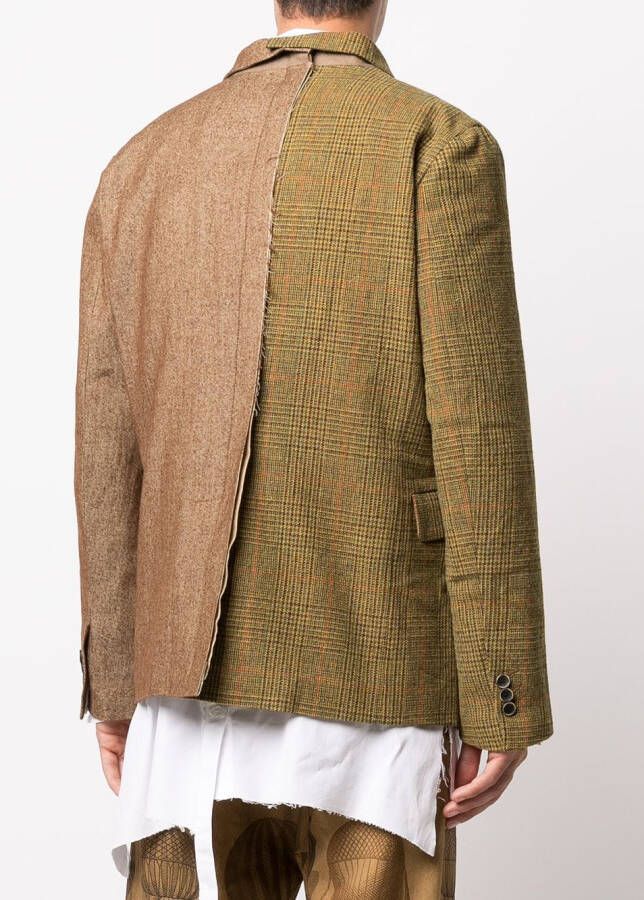Uma Wang Blazer met contrasterend vlak Bruin