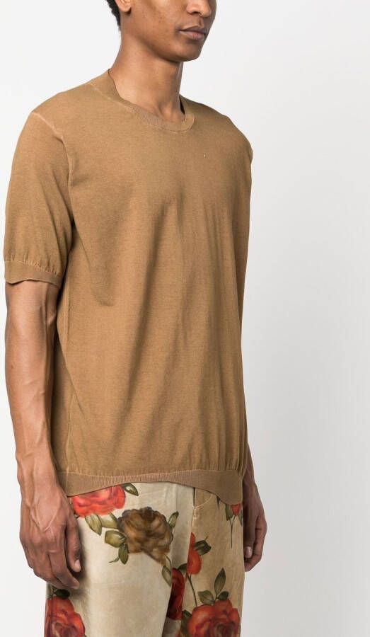 Uma Wang Gebreid T-shirt Bruin