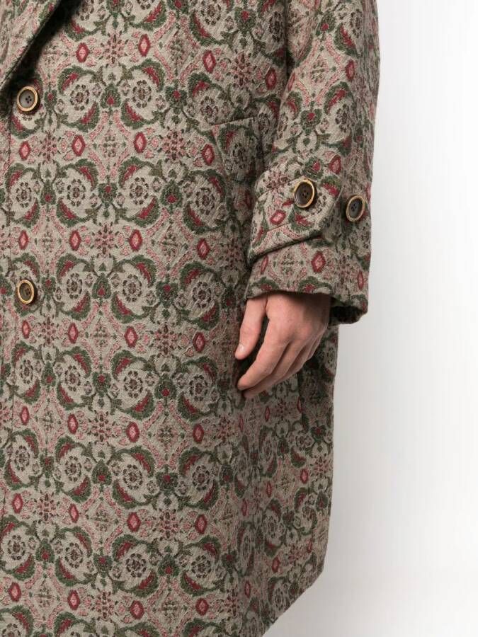 Uma Wang Jas met grafische print Beige