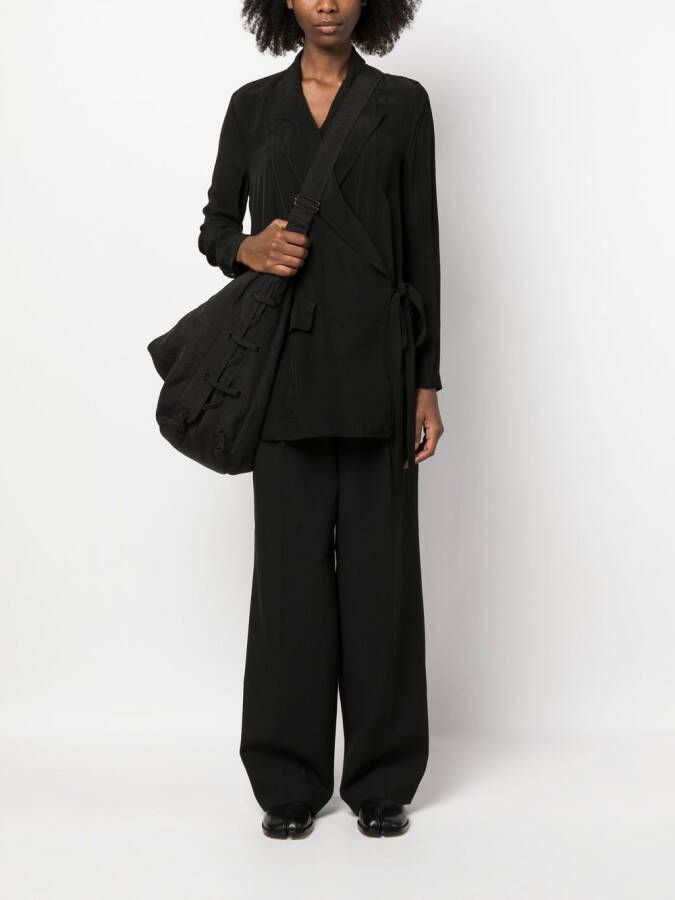 Uma Wang Blazer met puntige revers Zwart