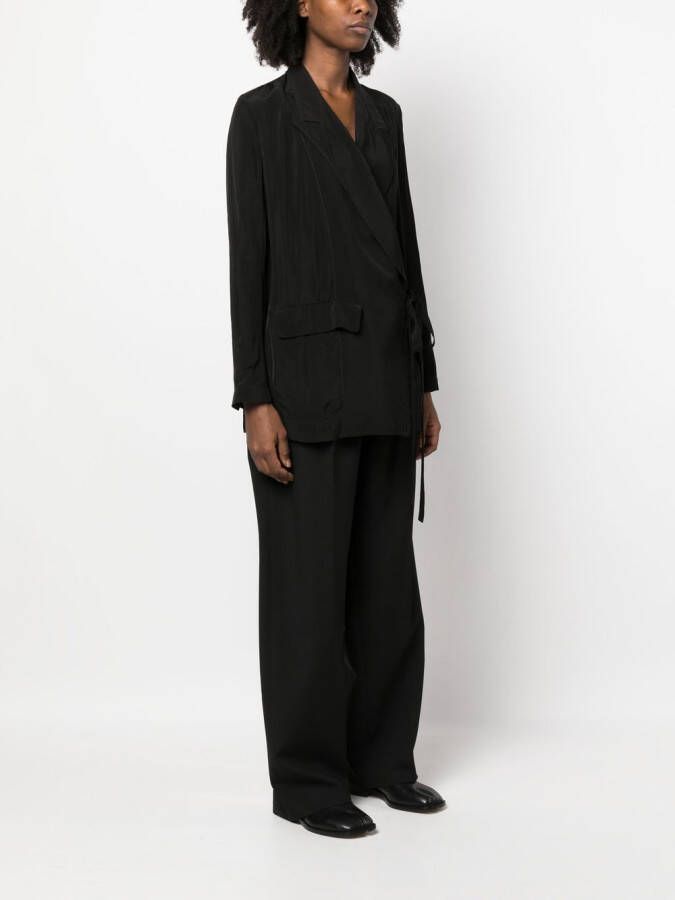 Uma Wang Blazer met puntige revers Zwart
