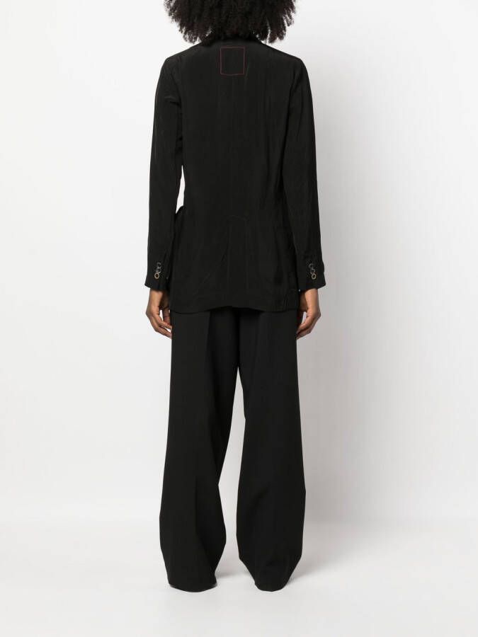Uma Wang Blazer met puntige revers Zwart