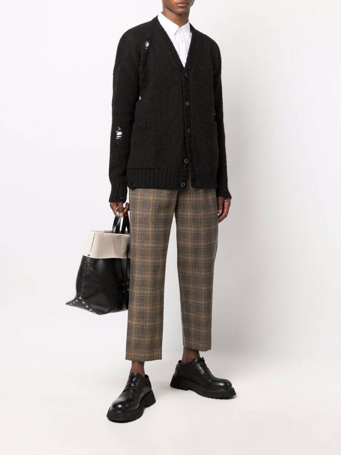 Uma Wang Vest met V-hals Zwart