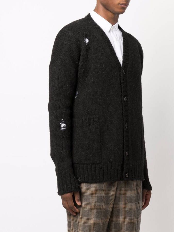 Uma Wang Vest met V-hals Zwart