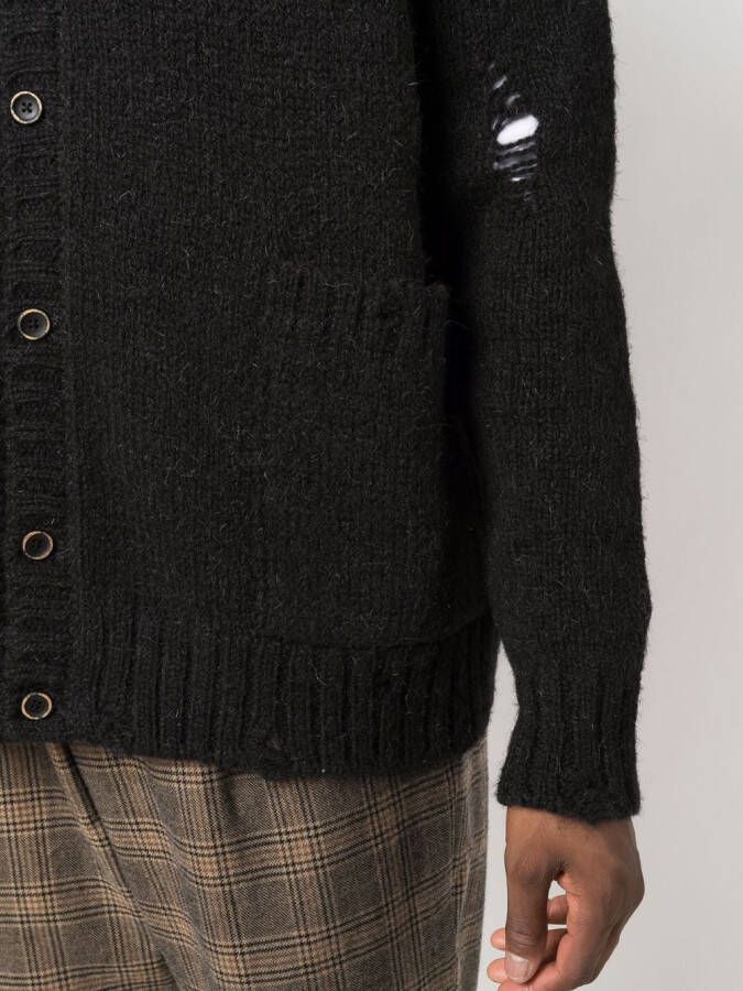 Uma Wang Vest met V-hals Zwart