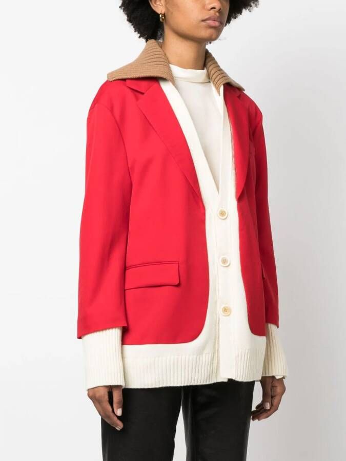 Undercover Blazer met enkele rij knopen Rood