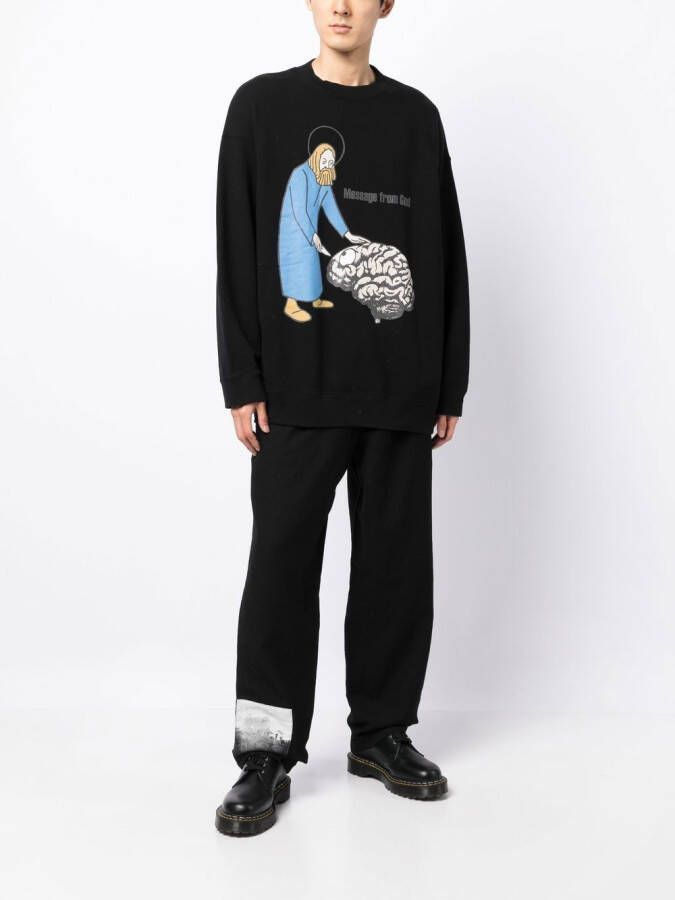 Undercover Broek met patch Zwart