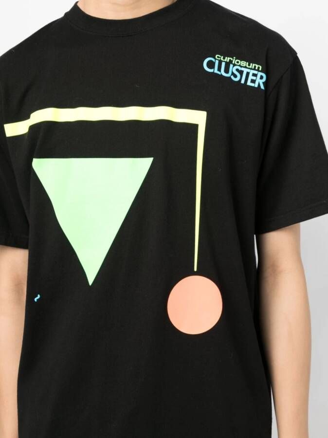 Undercover T-shirt met geometrische print Zwart