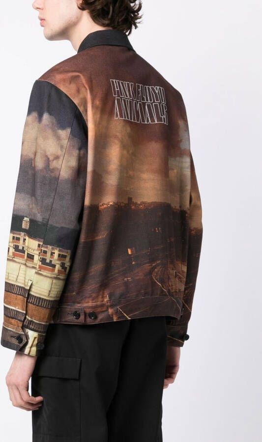 Undercover Jack met dierenprint Bruin