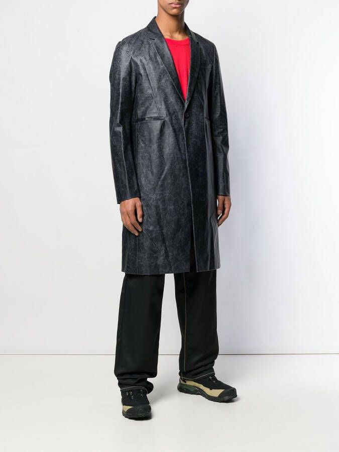 Undercover jas met enkele rij knopen Zwart