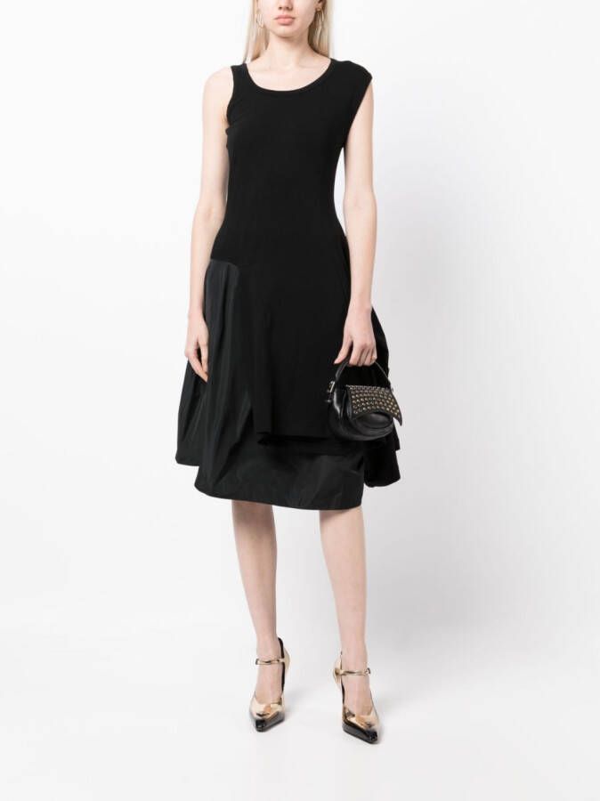 Undercover Jurk met gedrapeerd detail Zwart