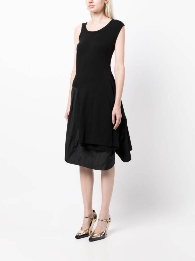 Undercover Jurk met gedrapeerd detail Zwart