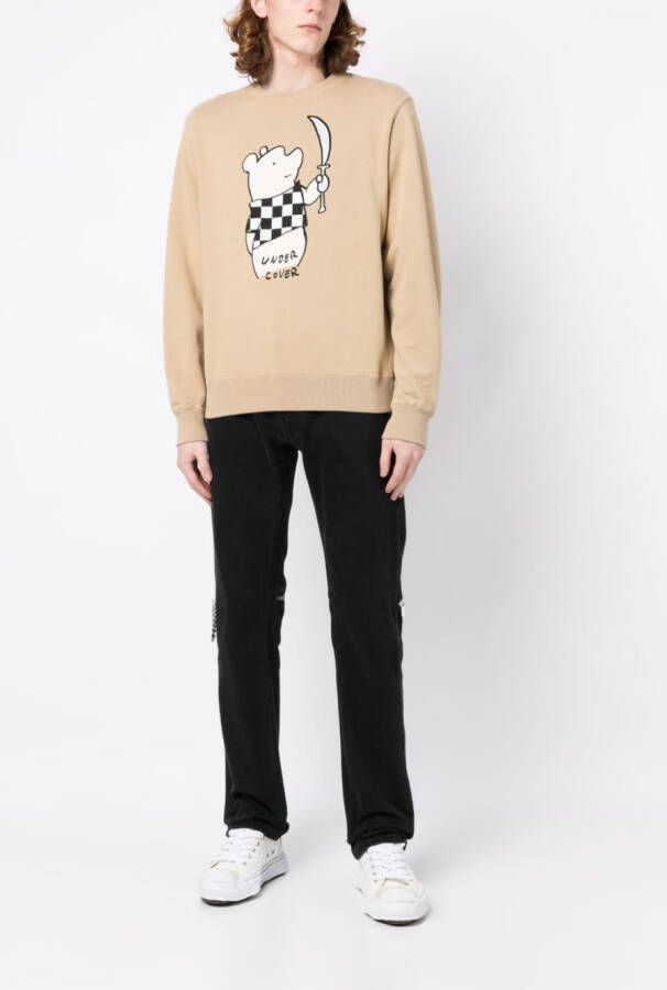 Undercover Katoenen sweater Bruin