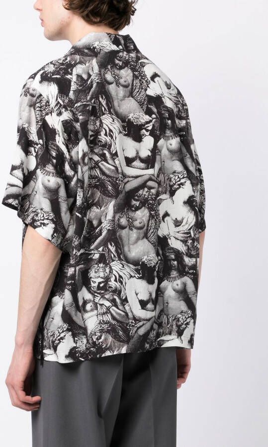 Undercover Overhemd met print Zwart
