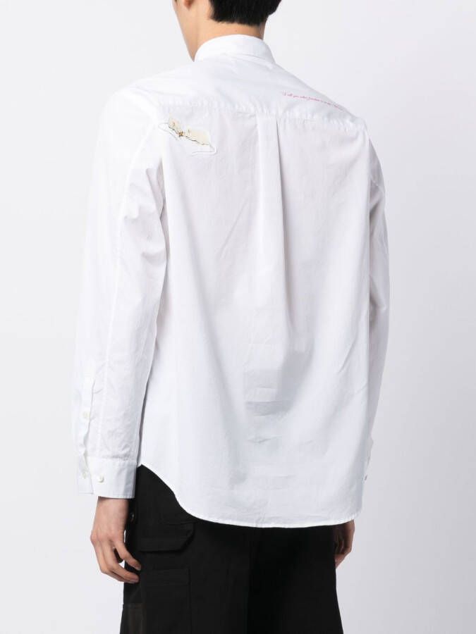 Undercover Overhemd met patch Wit