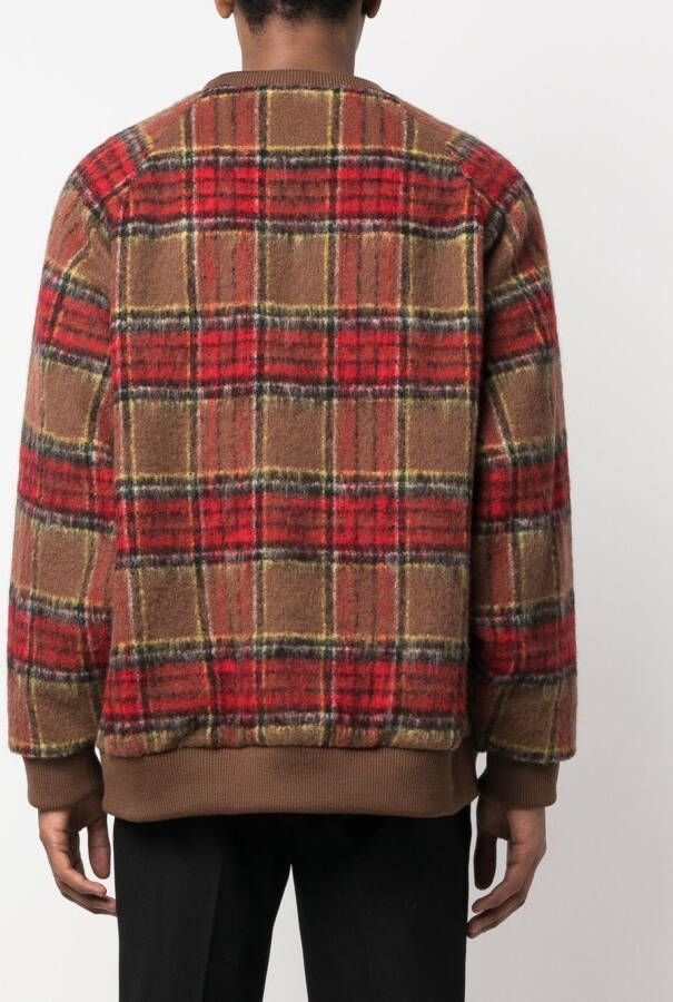 Undercover Geruite sweater Bruin