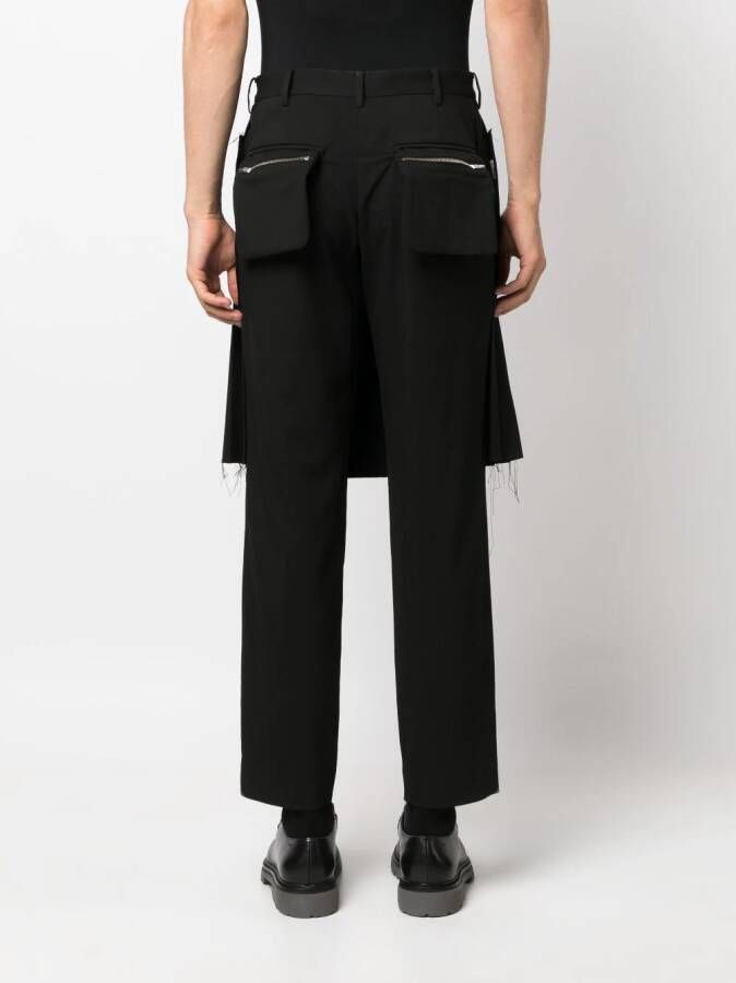 Undercover Pantalon met geplooide rok Zwart