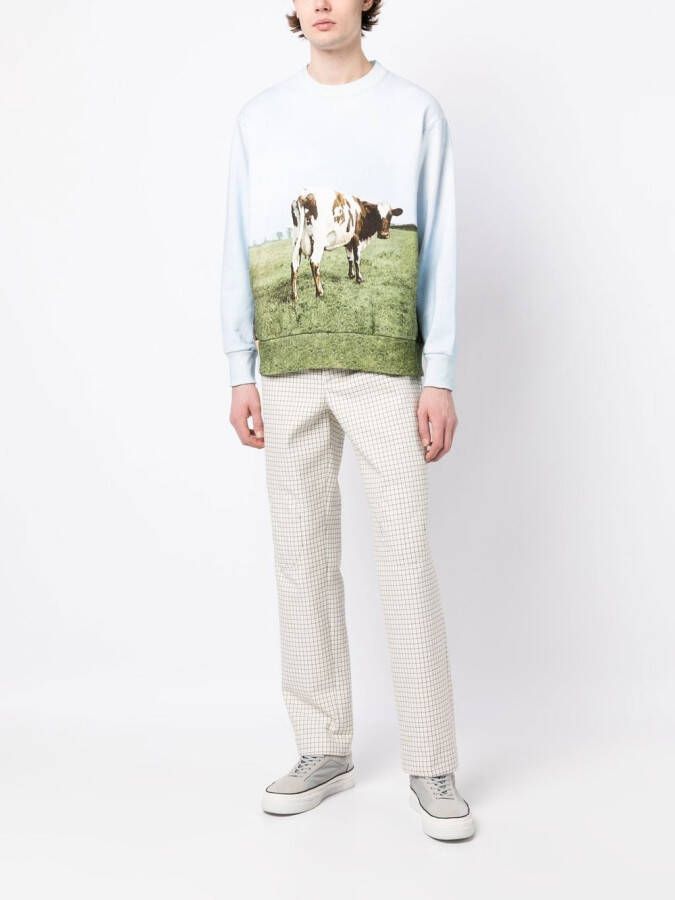 Undercover Sweater met fotoprint Blauw