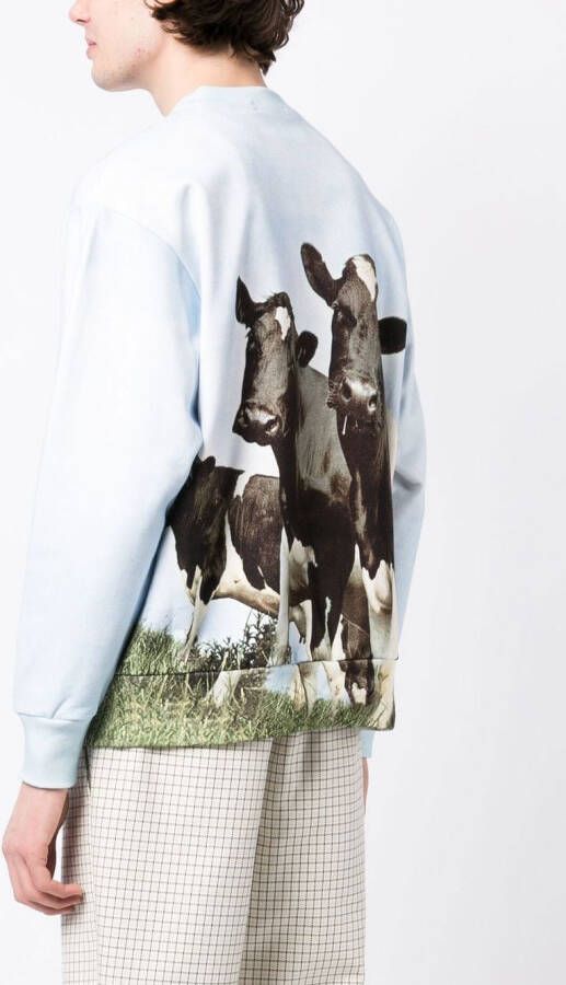 Undercover Sweater met fotoprint Blauw
